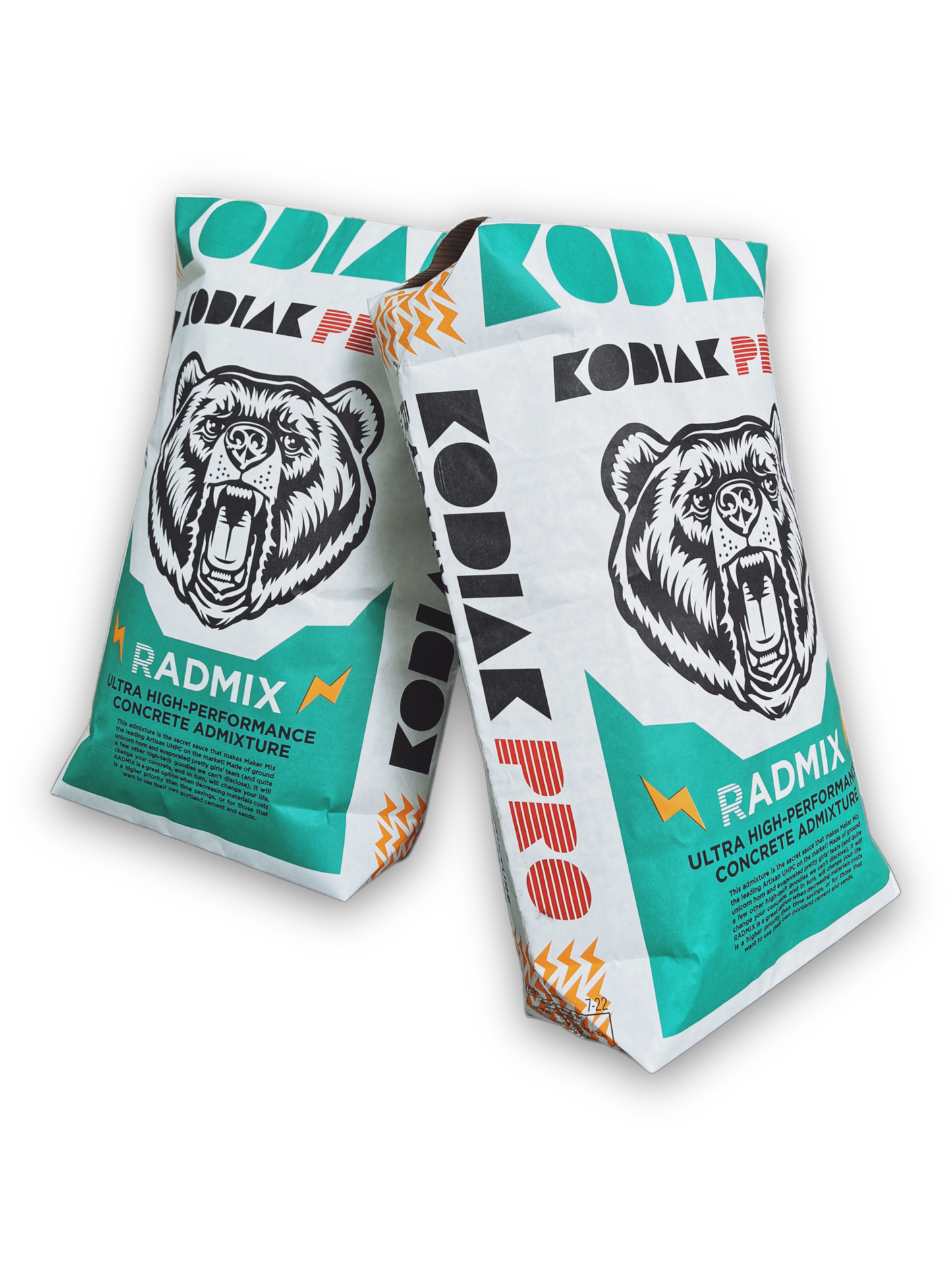 Half a pallet of RADmix concrete admixture, 28 bags x 13.6kg (20lb), sold by Designer Concrete Supplies, the UK and European distributor of Kodiak Pro.